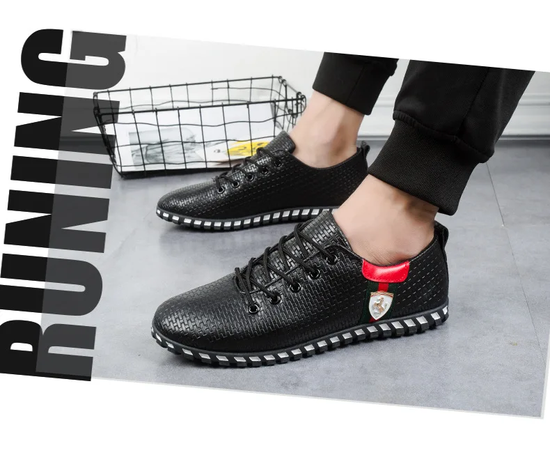 Sycatree Male Leather Casual Shoes for Men Canvas Shoes Outdoor Sneakers Air Mesh Flats Breathable Brand Shoes Plus Size 46