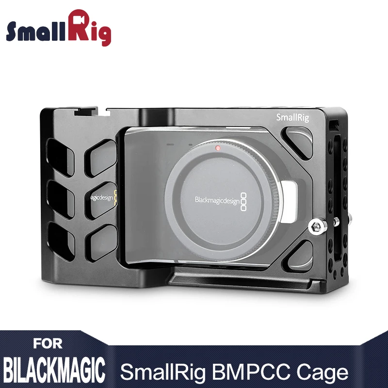 Клетка для камеры SmallRig для карманного кинотеатра Blackmagic BMPCC с креплением для холодного башмака 1/4 3/8 резьбовыми отверстиями 2012
