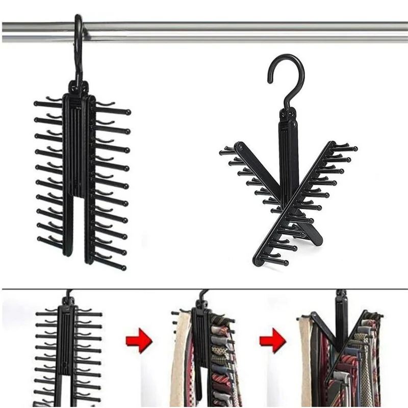 Вешалка для галстука одежды вращающаяся хранения в помещении 20 рядов | Дом и сад