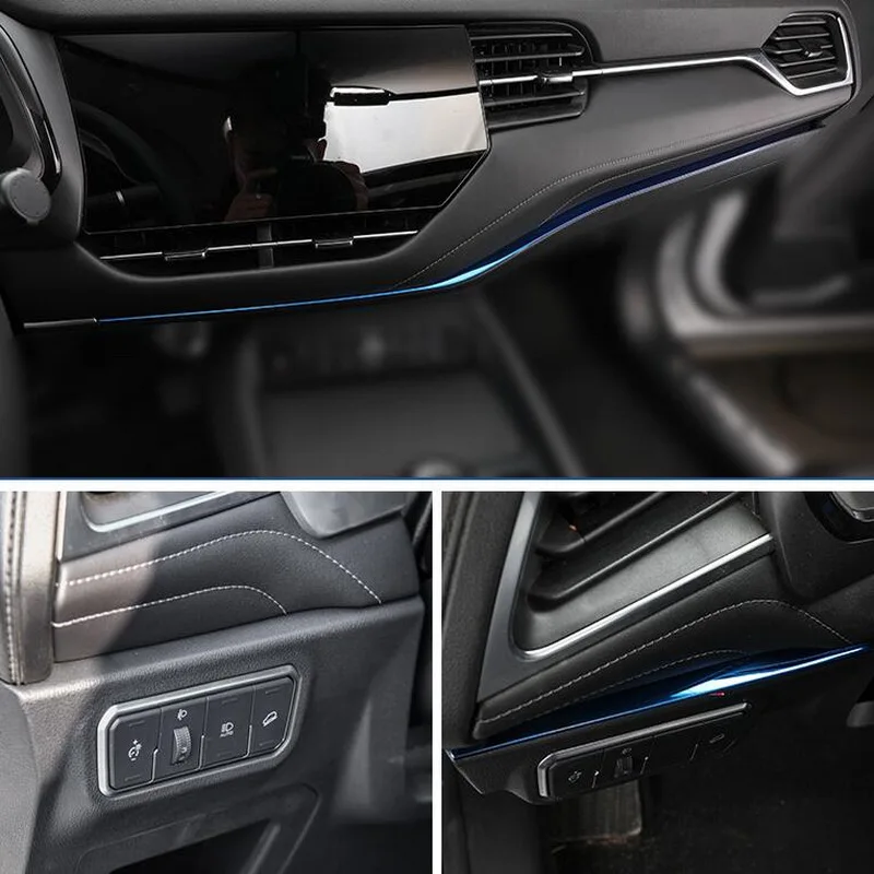 Tonlinker Внутренняя Крышка центральной консоли автомобиля наклейки для Haval F7/F7X-19 Автомобиль Стайлинг 3 шт. крышка из нержавеющей стали наклейки