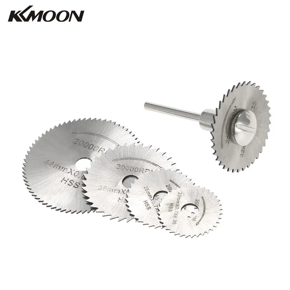 Kkmoon mini 6 шт. HSS циркулярные пилы лезвия роторные режущие инструменты набор с 1/" хвостовиком для резки древесины и пластика