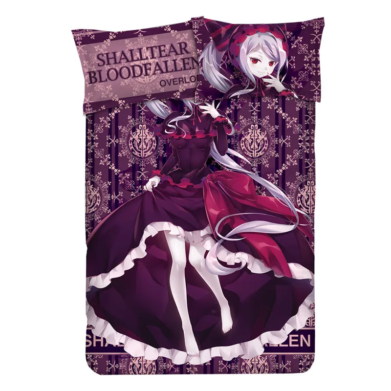 Японский персонаж аниме Overlord Shalltear Bloodfallen Роскошные Otaku постельные принадлежности постельное белье Простыня или пододеяльник с 2 наволочками