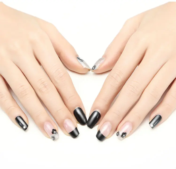 X. t XT Лаки для Ногтей полосы черный и золотой решетки Водонепроницаемый