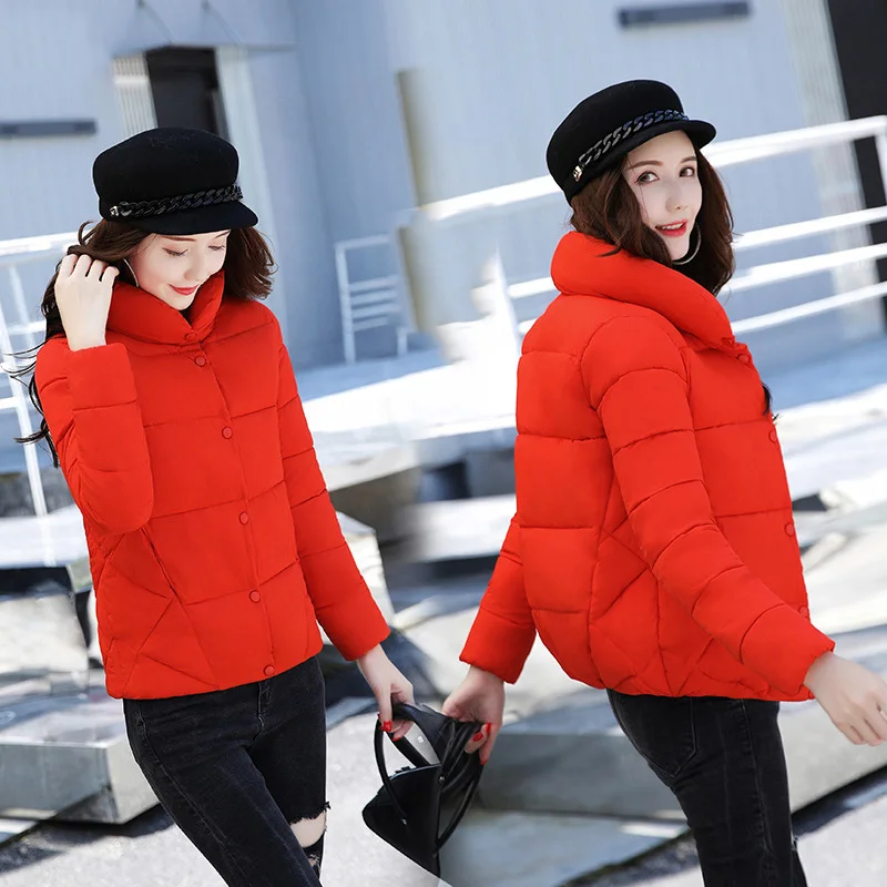 Зимняя куртка женская короткая Корейская версия светильник тонкая хлопковая