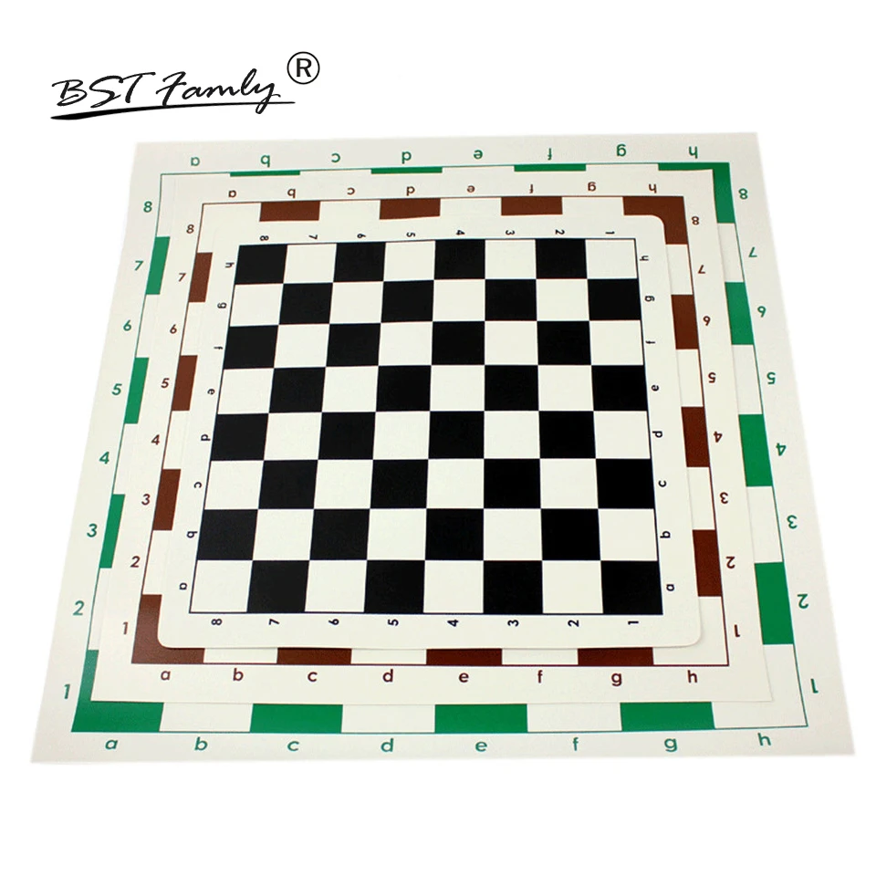 

BSTFAMLY Plastic Chess Game 35/43/51cm Chessboard 37/47/57mm Checker Folding Checkers Board International Chessboard IB3
