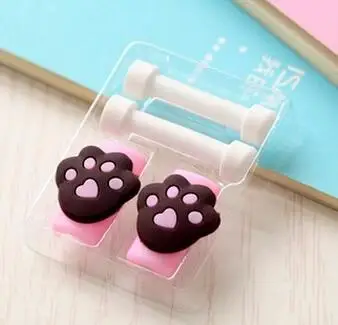 Bears paw Милый мультфильм телефон USB кабель протектор для iphone кабель chompers шнур животное укус зарядное устройство держатель проводов Органайзер защита - Color: Bears paw