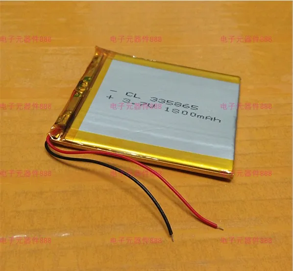 3,7 V литий-полимерные батареи мобильный DVD Walkman GPS навигатор 335865 мощность 1800mAh литий-ионная аккумуляторная батарея Li-io