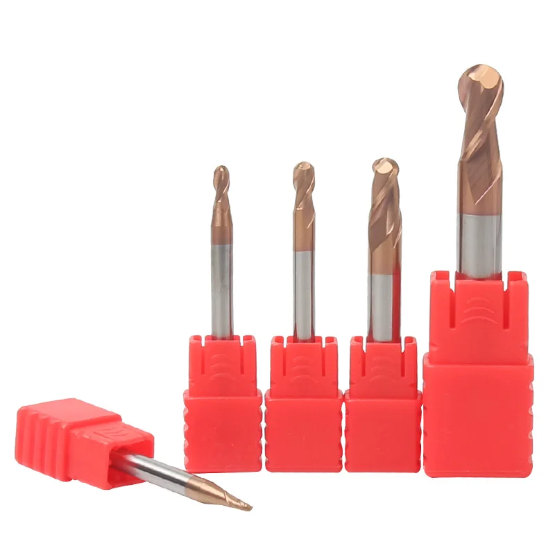 HRC55 2 шт. карбидная шаровая Концевая фреза карбидный нож R2 R3 R4 R5 50L 75L вольфрамовый