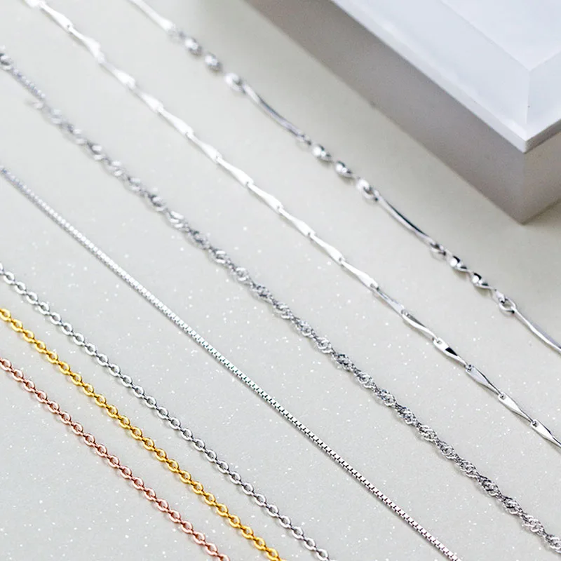 Женская подвеска из серебра 100% пробы с пружинной застежкой 40 см 45 см|Ювелирная