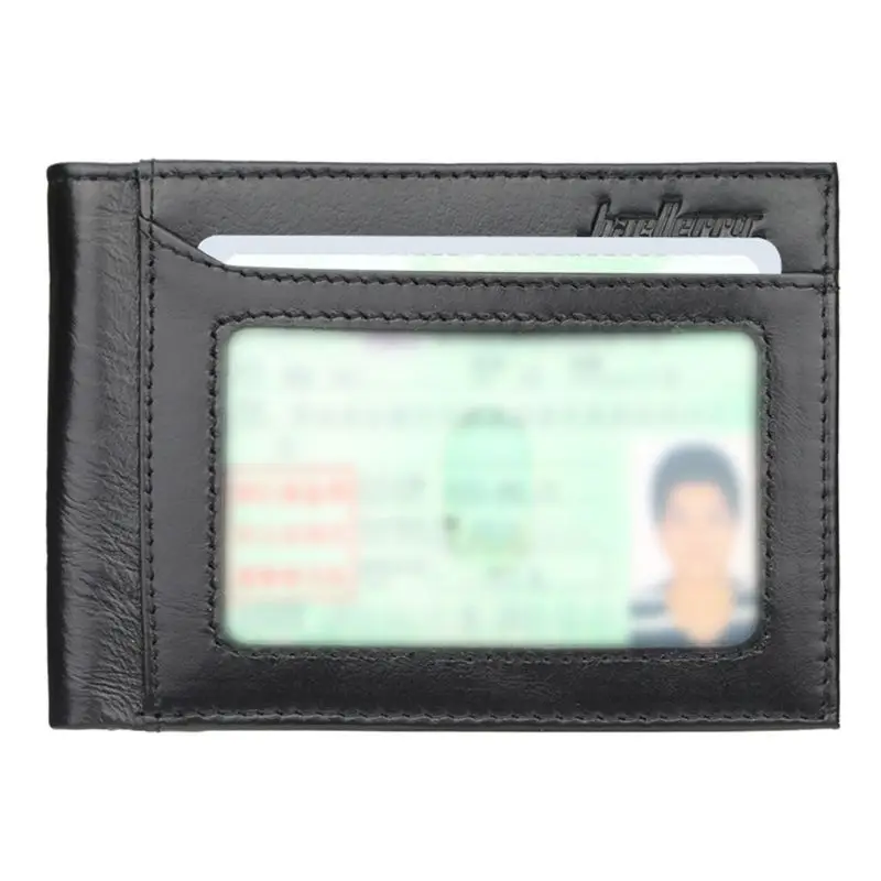 Мужской кошелек из натуральной кожи Карманный держатель для визиток клатч