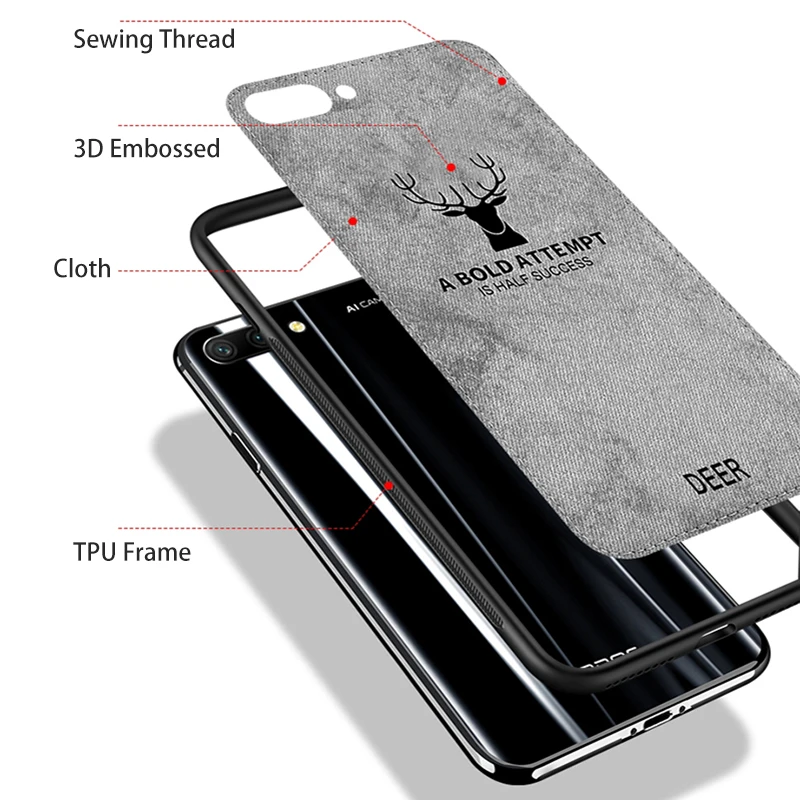 deer fabric cloth case for huawei p20 lite pro p smart case on hauwei huawey p 20 20lite 20pro psmart soft tpu edge phone cover free global shipping