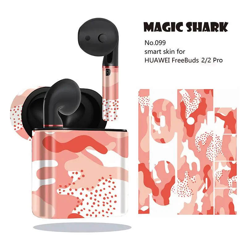 Magic Shark Army Military 19 типов модный ПВХ чехол самоклеящаяся оберточная бумага-пленка для HUAWEI Freebuds 2 2 Pro 086-105 - Цвет: 099