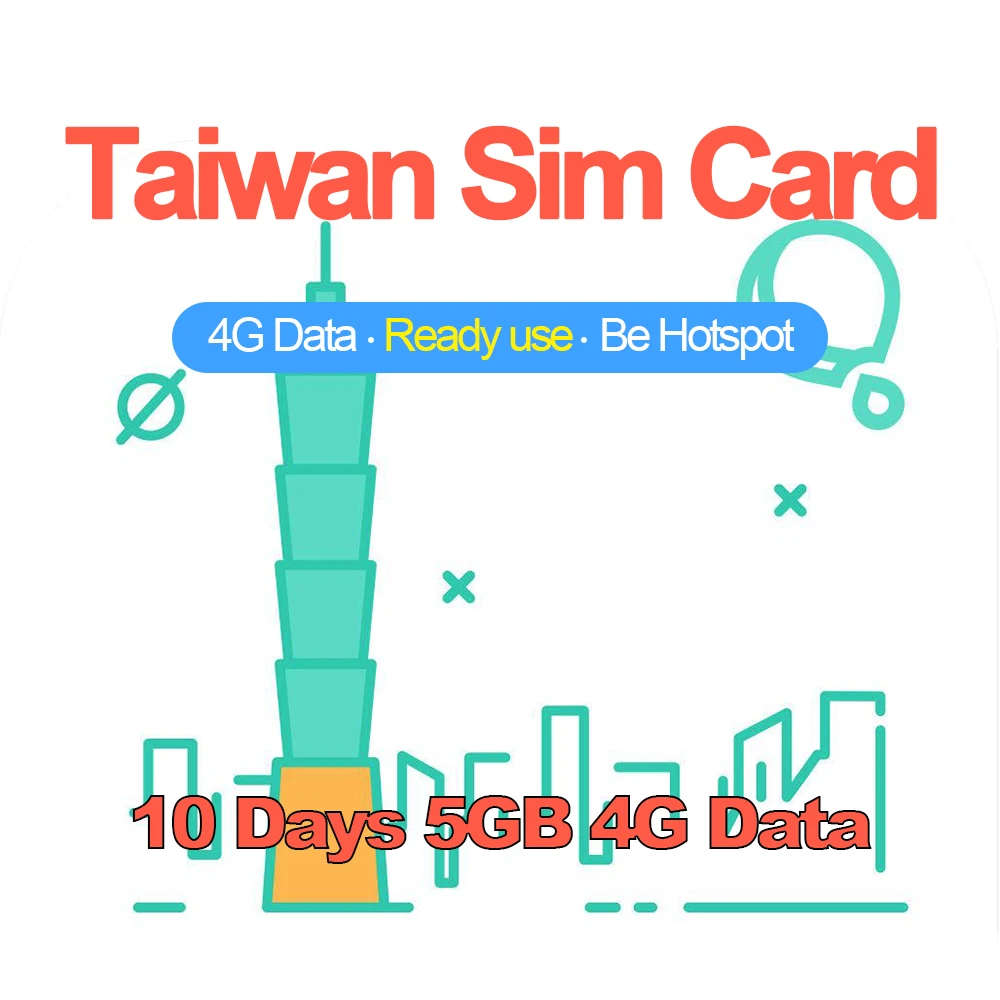 Mewfi Prepaid Taiwan Travel Sim Card 10Days 5GB 4G Data No Call Far EasTone Local Network 3in1 Mobile Phone Unactivated | Мобильные