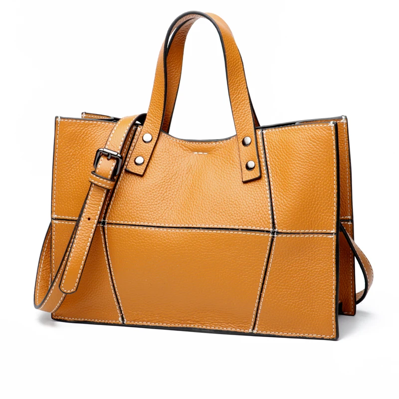 DXS пояса из натуральной кожи Винтаж Сумка для женщин Повседневное Tote