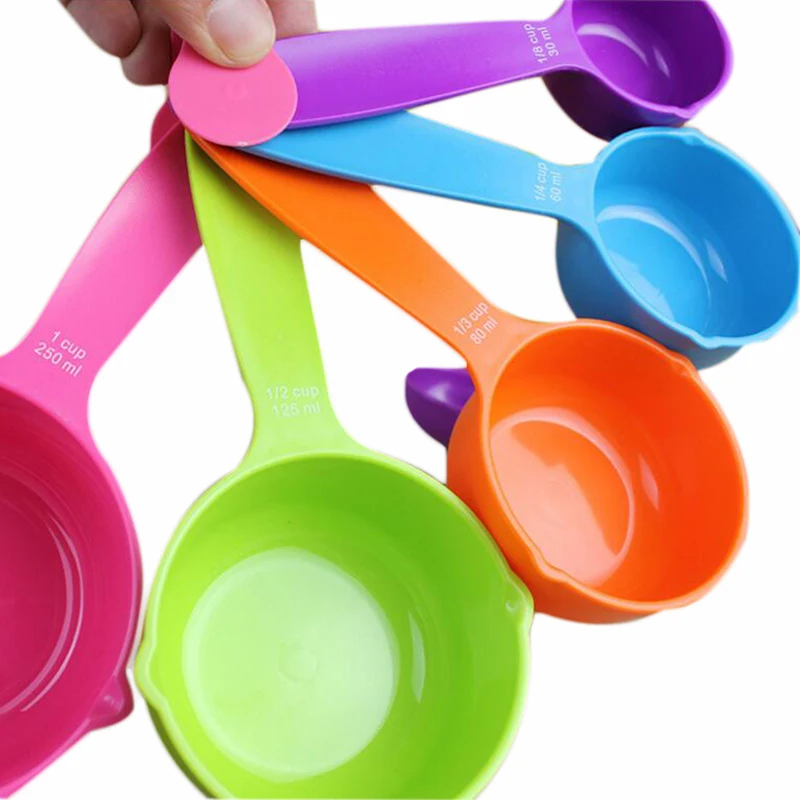 10 шт./компл. мерная ложка чашки набор радуга Цвет Пластик Кондитерские соус мера