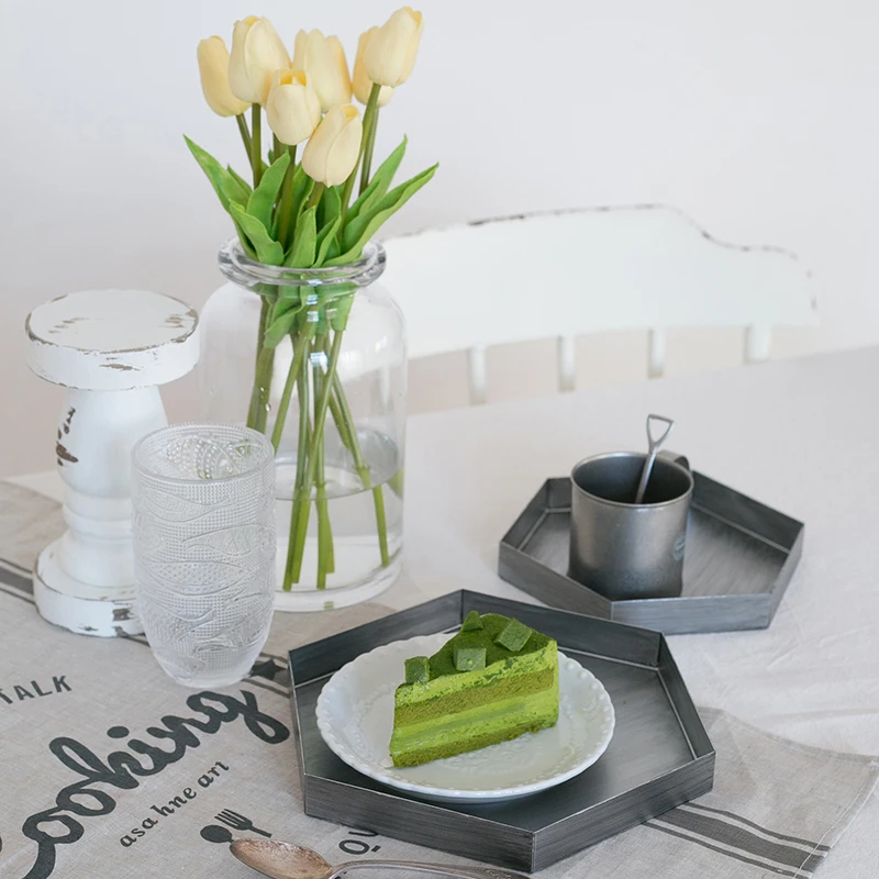 Серебристая тарелка для десерта поднос кекса инструменты торта