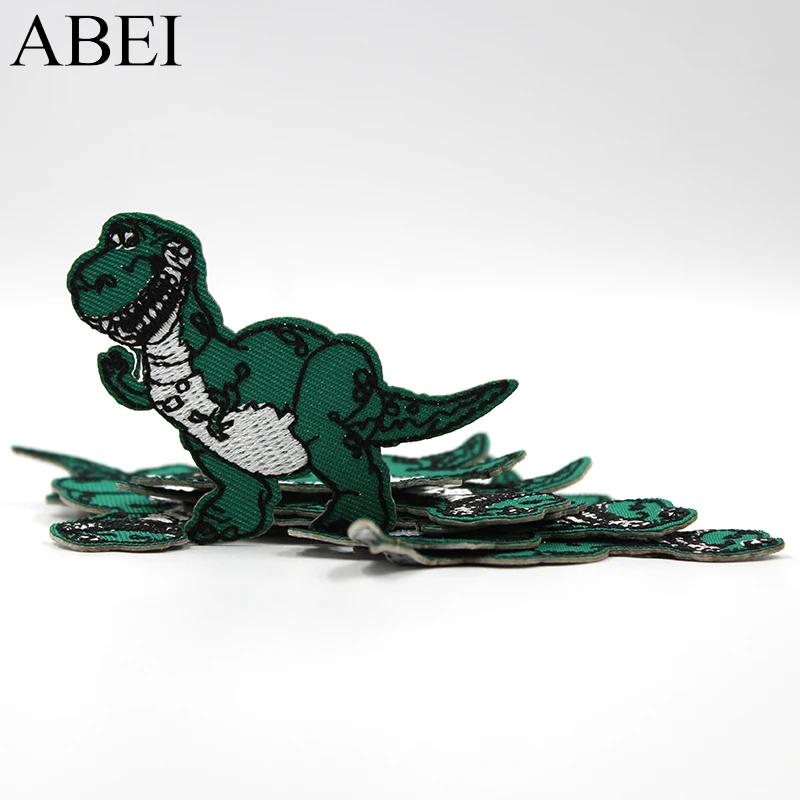 10 шт./лот вышитые нашивки с динозаврами аппликация помощью утюга на мультяшных
