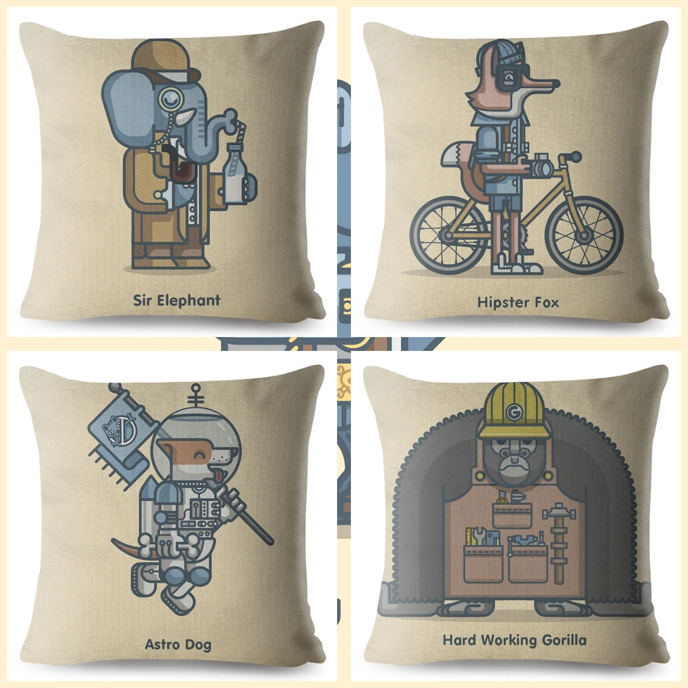 Мультфильм животных Единорог чехол для подушки с принтом модные декоративные