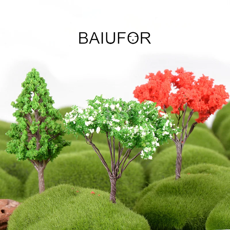 BAIUFOR имитация растений миниатюры рождественская елка Кленовая ива сосна цветок