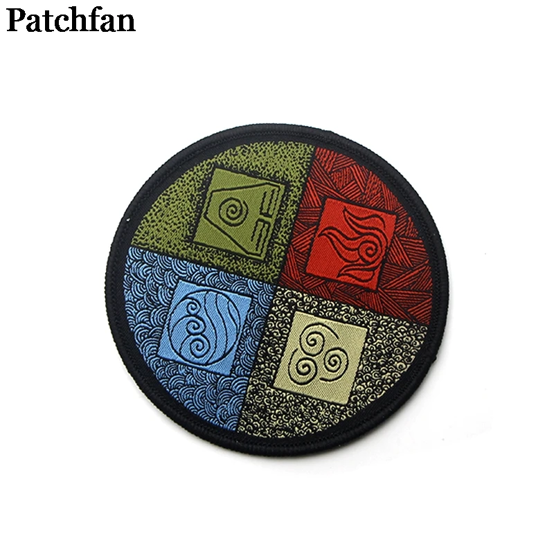 20 шт./лот Patchfan Аватар "Повелитель стихий" Аппликация термонаклейки рубашка одежда с вышивкой стикеры нашивка для одежды A2132