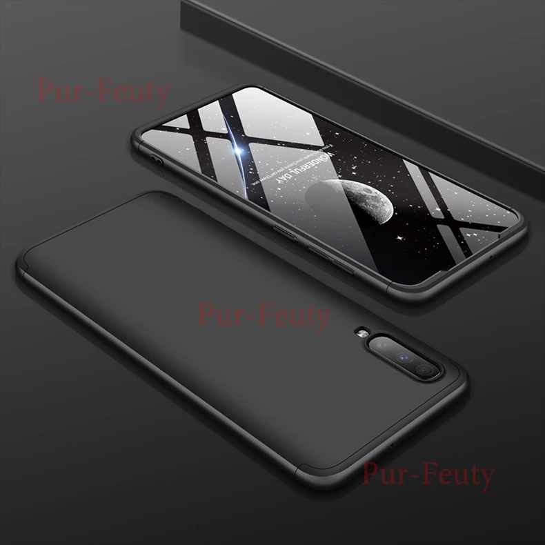 Black Чехол для samsung Galaxy A70 70A A705FD жесткий 3 в 1 матовый армированный гибридный защитный чехол для A 70 A705 SM-A705FN/DS - Цвет: Black
