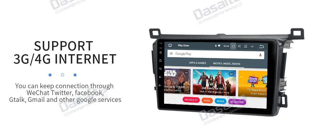 Dasaita " ips 2.5D Android 9,0 RHD авто для Toyota RAV4 мультимедиа встроенный gps навигации