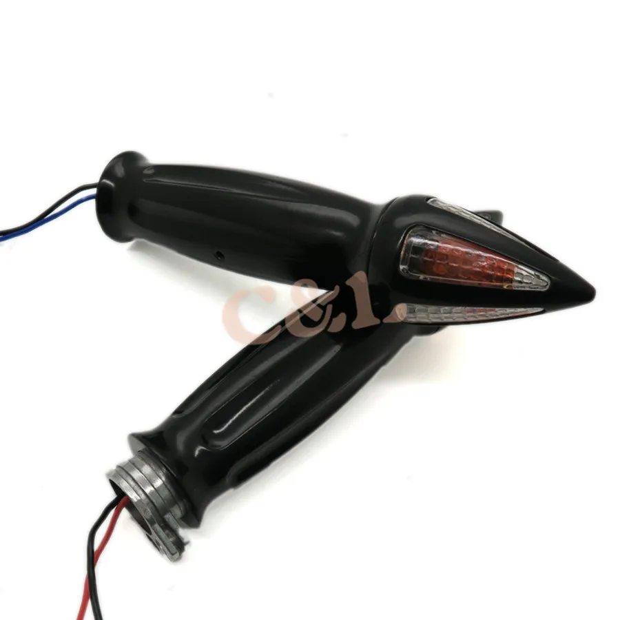 Мотоциклетные черные 7/8 &quot22 мм ручки на руль указатели поворота для Harley Honda Yamaha