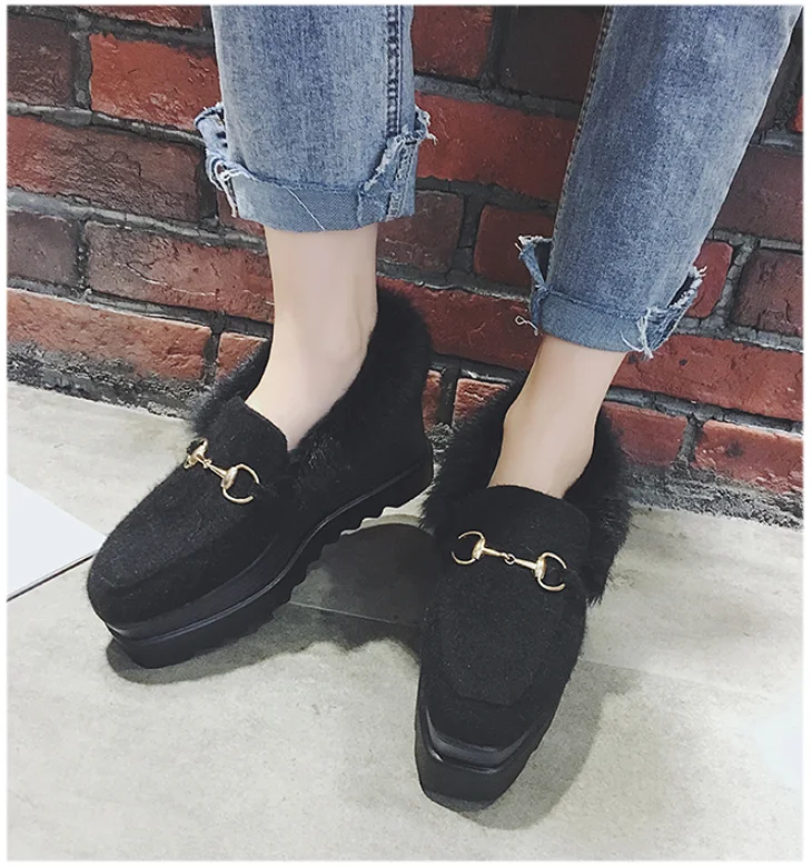 Женские зимние ботинки большие размеры Зимние ботильоны с искусственным мехом