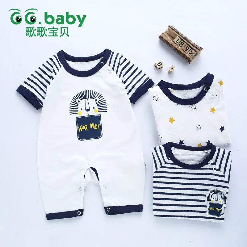 Baby Boy Summer Romper Newborn Girl Jumpsuit Clothes Rompers Short Sleeve Boys Overalls For Newborns Toddler Jumpsuits | Детская одежда