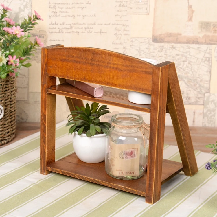 Винтажная деревянная полка для хранения украшений настенная мелочей подвесное