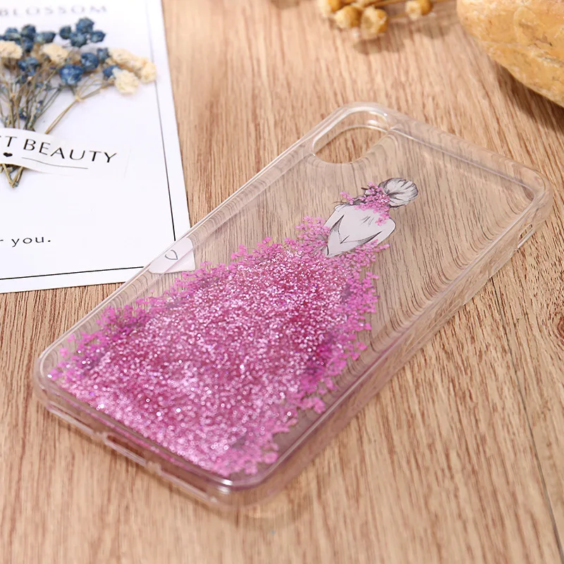 Настоящее Сушеные принцессы цветок прозрачная силиконовая мягкий чехол для