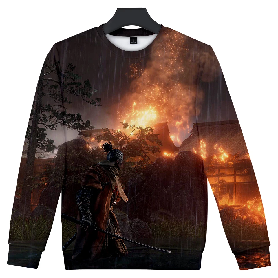 New Hot Game SEKIRO Shadows Die Twice 3D Print Boys Capless Sweatshirts Leisure Fashion Winter High Quality Outwear Popular Tops | Мужская