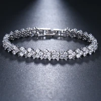 emmaya roman chain bracelet for women luxury 2 75mm cubic zircon inlay charm bracelet bride wedding jewelry