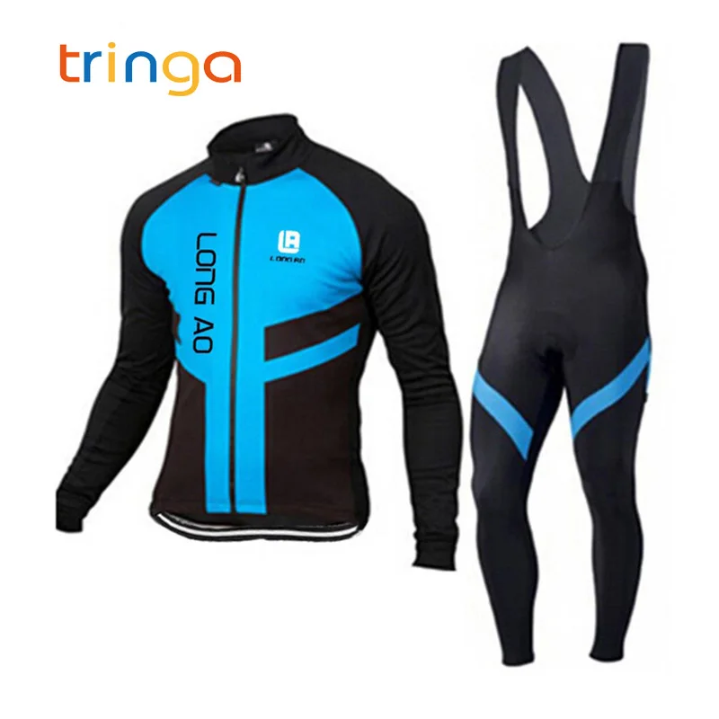 Мужской зимний костюм из Джерси для велоспорта профессиональный комплект одежды