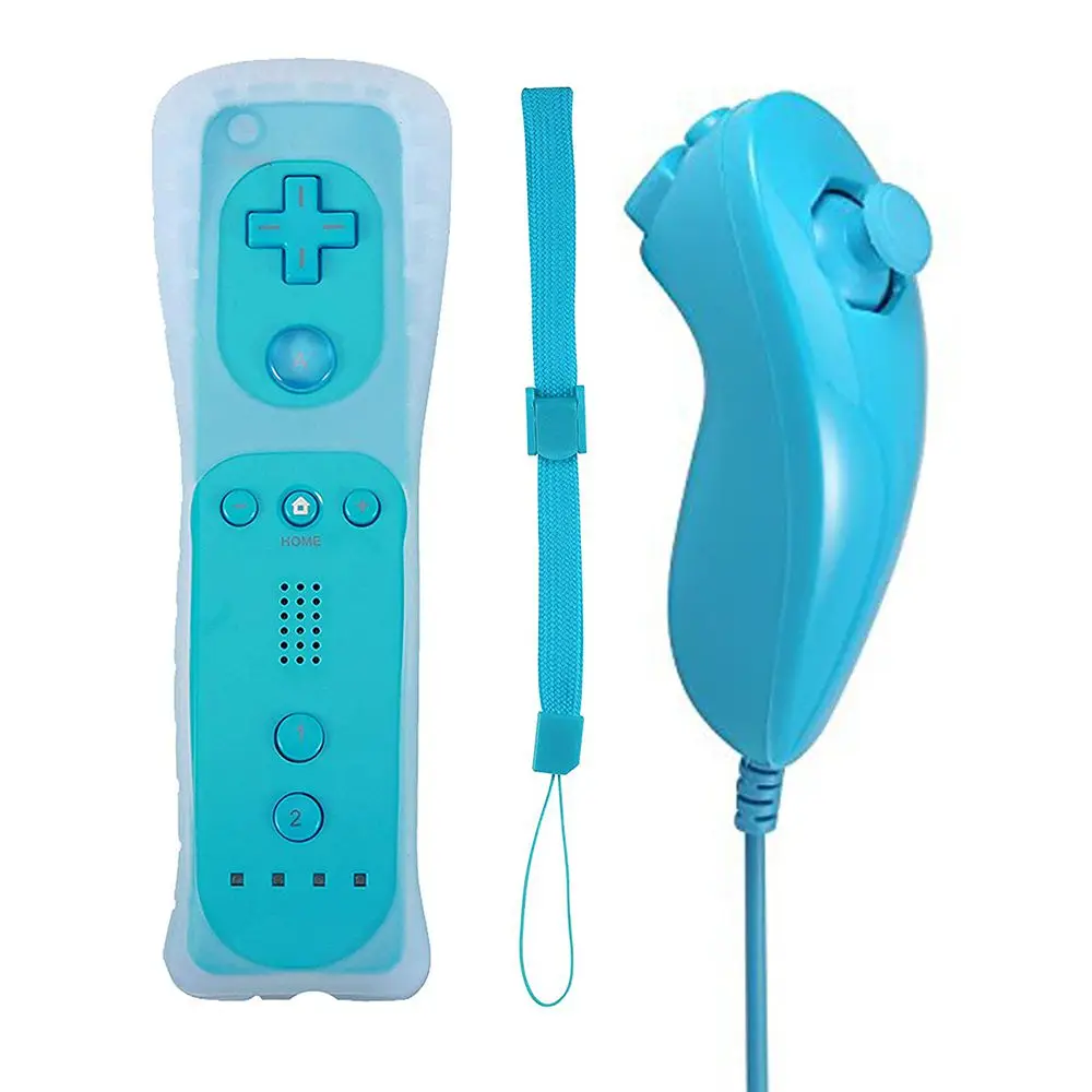 Для wii пульт дистанционного управления Геймпад+ Nunchuck для nintendo wii джойстик беспроводной контроллер Джойстик аксессуары для игр
