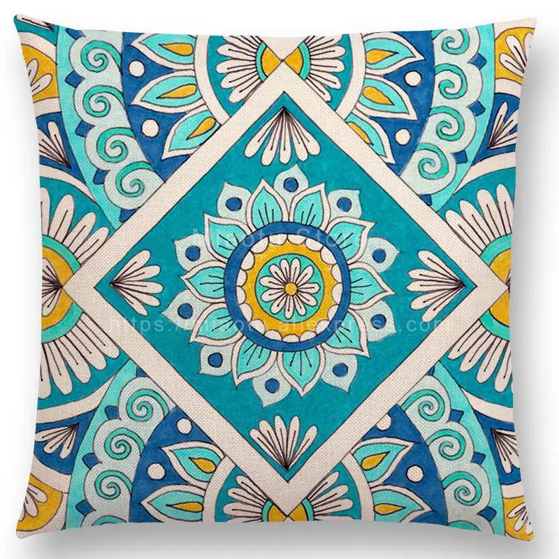Новые поступления, Boho, красочные, радужные, Алмазные цветы, цветы, Пейсли, цветочный узор, мандалы, принты, наволочка, подушка - Цвет: a012312