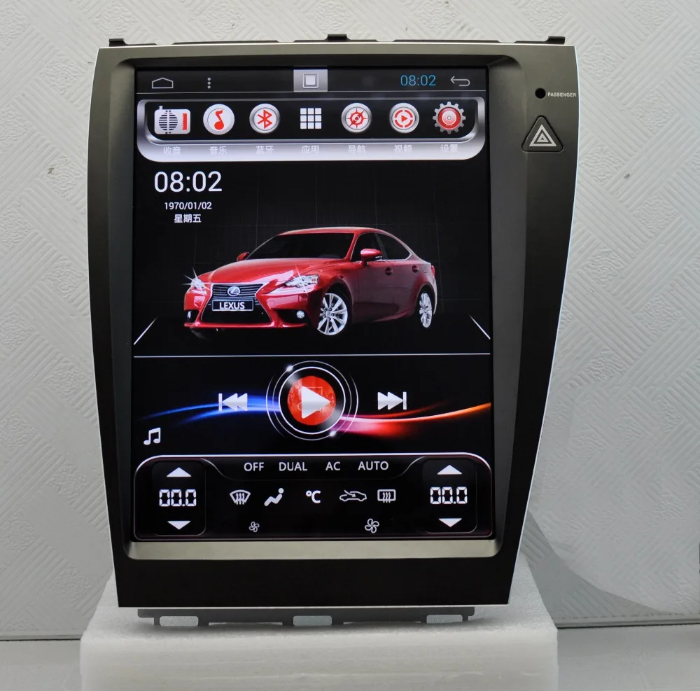 Стерео головное устройство с вертикальной экрана 12 1 дюймов Android 6 0 для LEXUS ES250 ES300