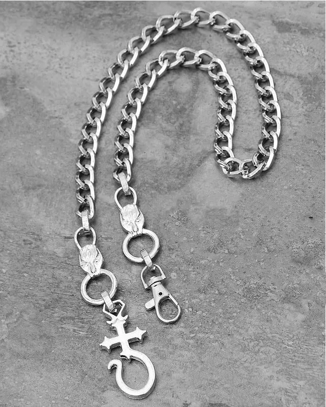 73 см новинка модные брелки в стиле панк цепочка на джинсы металлический череп