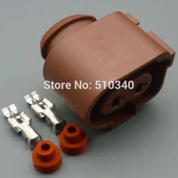 

100set 2 holes with a waterproof female jacket car plug 6.3mm connector with high current terminal block