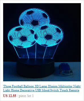 Футбольный 3D светодиодный светильник трещина база ночной Светильник RGB многоцветный теплый белый Иллюзия настроение Детский мальчик подарки спальня домашний декор