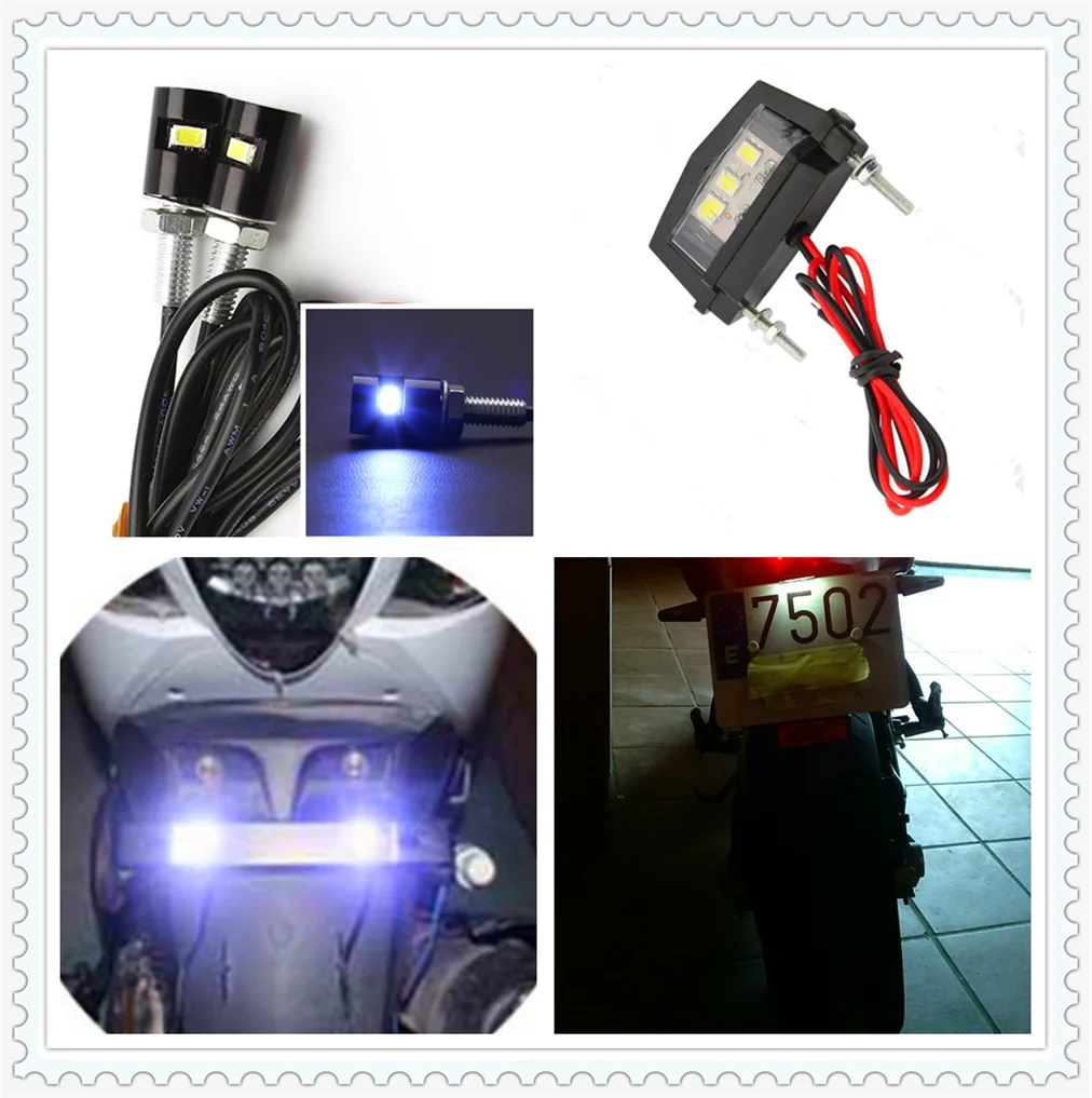 

new Motorcycle lights Tail LED License Plate Light Bulb for BMW C600Sport C650Sport C650GT F650GS F700GS F800GS AdventuRe