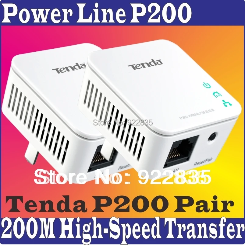 Мини адаптер Tenda P200 проводной сетевой 200 Мбит/с без настройки и установки Plug & Play Prom
