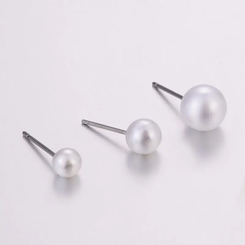 New Arrival 9 Pair Ear Stud Rhinestone Alloy Round Ball Gold Color Earrings Silver Simulated Pearl Earring Set | Украшения и