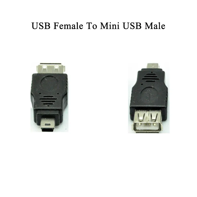 USB F To Mini M 5 шт. Micro USB мужчина к мини-usb 5-контактный штекер Адаптер смены конвертер адаптер - Цвет: USB F To Mini M