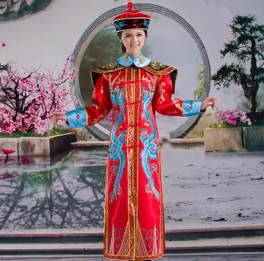 Халат дракона династии Цин традиционный костюм китайской императрицы древний