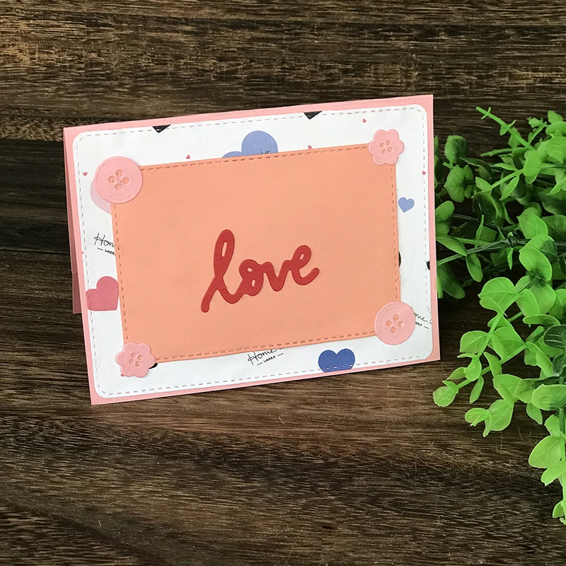 

Frames Metal Cutting Die Stitched Round Rectangle Scrapbooking Die For DIY Embossing Paper Card Making