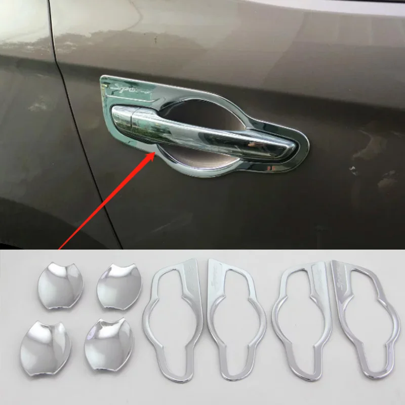 

Car Accessories Exterior Decoration ABS Chrome Exterior Car Door Handles Bowl Cover Trim For Hyundai Elantra 2018 Car-styling