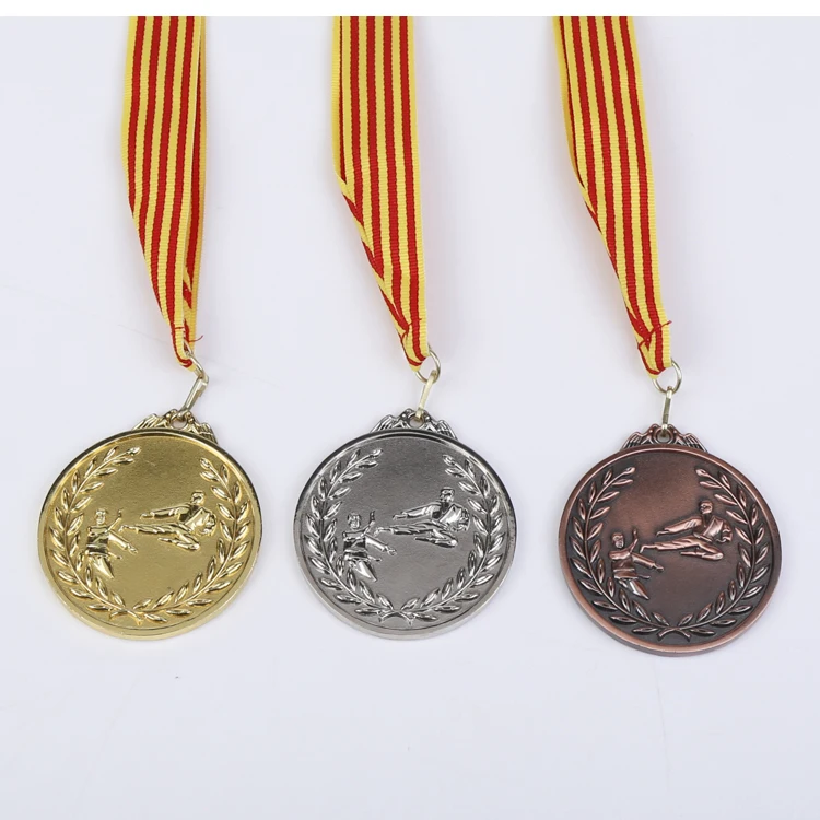 Медали Tae kwon do золотая медаль и серебряного цвета цветная Branze 6 5 см | Дом сад