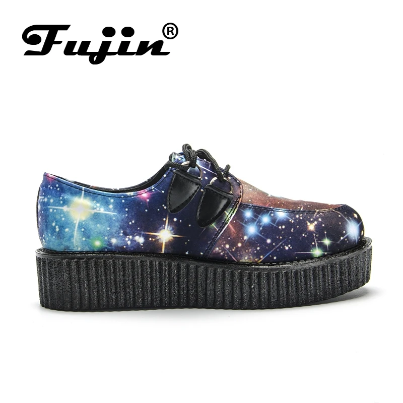 Fujin/Брендовая женская обувь на толстой мягкой подошве с рисунком звездного неба