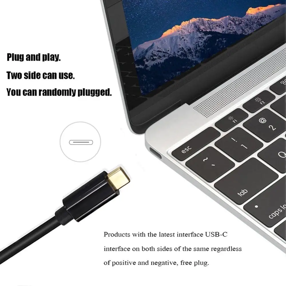 Черный Usb Type c к Hdmi конвертер адаптер для подключения телефону ТВ кабель HDTV видео